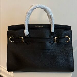 Sold - Fairfax & Favor x Lydia Millen Black Leather Top Handle- LTD Edition.